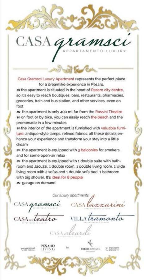 Casa Gramsci Luxury Apartment ペザロ エクステリア 写真